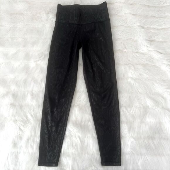 Terez Obsidian Snakeskin Leggings (S) - Picture 1 of 4